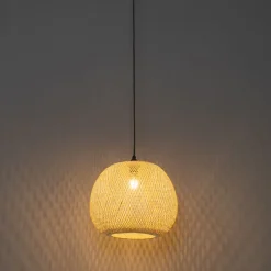 QAZQA Gartenbeleuchtung|Pendelleuchten Außen*Orientalische Außenhängelampe aus Bambus IP44 - Rafael