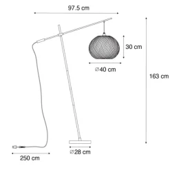QAZQA Gartenbeleuchtung|Stehlampen Außen*Orientalische Außenstehleuchte aus Bambus IP44 - Rafael