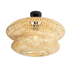 QAZQA Deckenleuchten|Wohnzimmerlampen*Orientalische Bambus Deckenleuchte - Ostrava Double