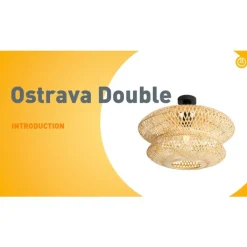 QAZQA Deckenleuchten|Wohnzimmerlampen*Orientalische Bambus Deckenleuchte - Ostrava Double