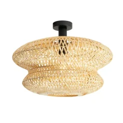 QAZQA Deckenleuchten|Wohnzimmerlampen*Orientalische Bambus Deckenleuchte - Ostrava Double