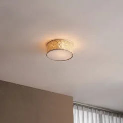 QAZQA Deckenleuchten|Wohnzimmerlampen*Orientalische Bambus Deckenleuchte Natur 30cm - Tremmo