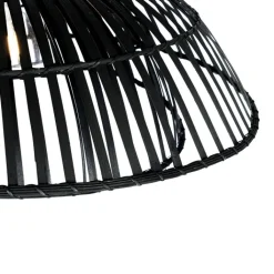 QAZQA Bogenlampen|Stehlampen*Orientalische Bogenlampe mit schwarzem Bambusschirm - Pua