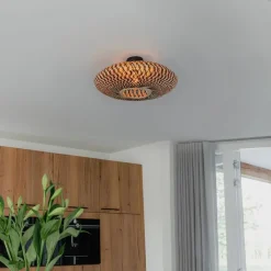 Kinder QAZQA Kinderzimmerlampen|Deckenleuchten*Orientalische Deckenlampe schwarzer Bambus 50 cm - Ostrava