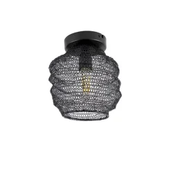 QAZQA Deckenleuchten|Wohnzimmerlampen*Orientalische Deckenlampe schwarz - Nidum Bene