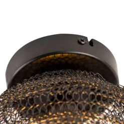 QAZQA Deckenleuchten|Wohnzimmerlampen*Orientalische Deckenlampe schwarz - Nidum Bene