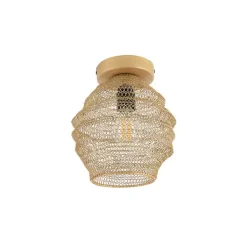 QAZQA Deckenleuchten|Wohnzimmerlampen*Orientalische Deckenlampe Gold - Nidum Bene