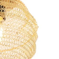 QAZQA Deckenleuchten|Wohnzimmerlampen*Orientalische Deckenlampe Gold - Nidum Bene