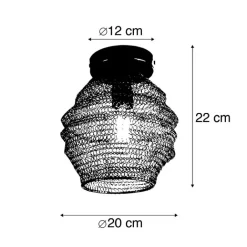 QAZQA Deckenleuchten|Wohnzimmerlampen*Orientalische Deckenlampe Gold - Nidum Bene