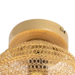 QAZQA Deckenleuchten|Wohnzimmerlampen*Orientalische Deckenlampe Gold - Nidum Bene