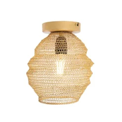 QAZQA Deckenleuchten|Wohnzimmerlampen*Orientalische Deckenlampe Gold - Nidum Bene