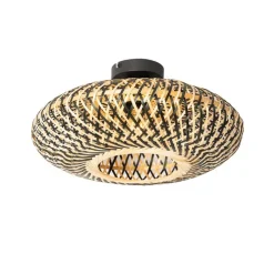Kinder QAZQA Kinderzimmerlampen|Deckenleuchten*Orientalische Deckenlampe schwarzer Bambus 40 cm - Ostrava