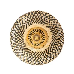 Kinder QAZQA Kinderzimmerlampen|Deckenleuchten*Orientalische Deckenlampe schwarzer Bambus 40 cm - Ostrava