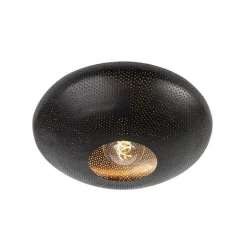 QAZQA Deckenleuchten|Wohnzimmerlampen*Orientalische Deckenlampe schwarz mit Gold 40 cm - Radiance