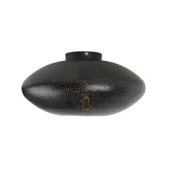 QAZQA Deckenleuchten|Wohnzimmerlampen*Orientalische Deckenlampe schwarz mit Gold 40 cm - Radiance