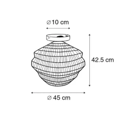 QAZQA Schlafzimmerlampen|Küchenlampen*Orientalische Deckenlampe Gold 45 cm - Vadi