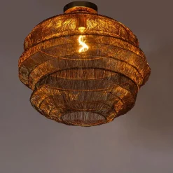 QAZQA Schlafzimmerlampen|Küchenlampen*Orientalische Deckenlampe Gold 45 cm - Vadi