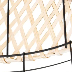 Kinder QAZQA Kinderzimmerlampen|Deckenleuchten*Orientalische Deckenlampe schwarz mit Bambus - Irena