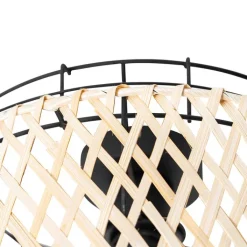 Kinder QAZQA Kinderzimmerlampen|Deckenleuchten*Orientalische Deckenlampe schwarz mit Bambus - Irena