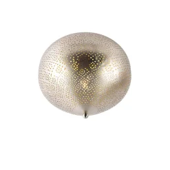 QAZQA Schlafzimmerlampen|Wohnzimmerlampen*Orientalische Deckenleuchte Stahl mit Lichteffekt - Sinbad