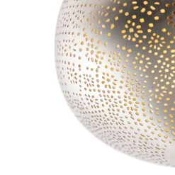 QAZQA Schlafzimmerlampen|Wohnzimmerlampen*Orientalische Deckenleuchte Stahl mit Lichteffekt - Sinbad