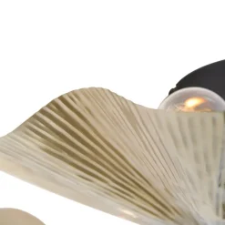 QAZQA Küchenlampen|Deckenleuchten*Orientalische Deckenleuchte aus Messing mit schwarzem 3-Licht - Louka