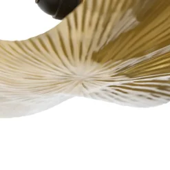 QAZQA Küchenlampen|Deckenleuchten*Orientalische Deckenleuchte aus Messing mit schwarzem 3-Licht - Louka