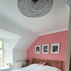 QAZQA Deckenleuchten|Wohnzimmerlampen*Orientalische Deckenleuchte schwarz 60 cm - Glan