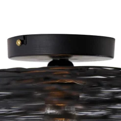 QAZQA Deckenleuchten|Wohnzimmerlampen*Orientalische Deckenleuchte schwarz 60 cm - Glan