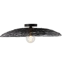 QAZQA Deckenleuchten|Wohnzimmerlampen*Orientalische Deckenleuchte schwarz 60 cm - Glan