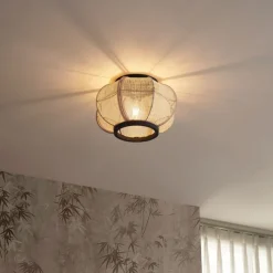 QAZQA Deckenleuchten|Wohnzimmerlampen*Orientalische Deckenleuchte Braun - Rob