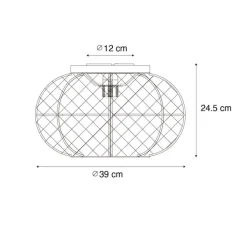 QAZQA Deckenleuchten|Wohnzimmerlampen*Orientalische Deckenleuchte Braun - Rob
