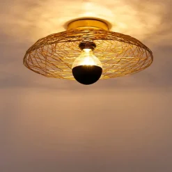 QAZQA Deckenleuchten|Wohnzimmerlampen*Orientalische Deckenleuchte Gold 40 cm - Glan