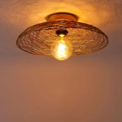 QAZQA Deckenleuchten|Wohnzimmerlampen*Orientalische Deckenleuchte Gold 40 cm - Glan