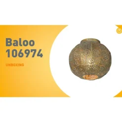 QAZQA Deckenleuchten|Wohnzimmerlampen*Orientalische Deckenleuchte Gold mit Grün 28,5 cm - Baloo