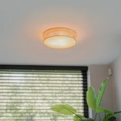 QAZQA Schlafzimmerlampen|Küchenlampen*Orientalische Deckenleuchte Rattan 40 cm 3-flammig - Tromma