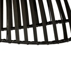 QAZQA Deckenleuchten|Wohnzimmerlampen*Orientalische Deckenleuchte aus schwarzem Bambus 62 cm - Pua