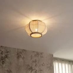 QAZQA Deckenleuchten|Wohnzimmerlampen*Orientalische Deckenleuchte Natur - Rob