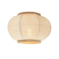 QAZQA Deckenleuchten|Wohnzimmerlampen*Orientalische Deckenleuchte Natur - Rob