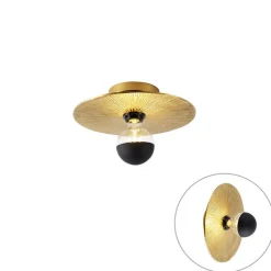 QAZQA Deckenleuchten|Wohnzimmerlampen*Orientalische Deckenleuchte Gold Rund - Konge