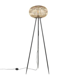 QAZQA Stehlampen|Wohnzimmerlampen*Orientalische Dreibein-Stehleuchte aus Bambus - Amira