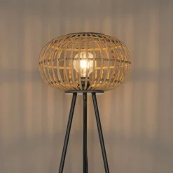 QAZQA Stehlampen|Wohnzimmerlampen*Orientalische Dreibein-Stehleuchte aus Bambus - Amira