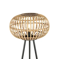 QAZQA Stehlampen|Wohnzimmerlampen*Orientalische Dreibein-Stehleuchte aus Bambus - Amira