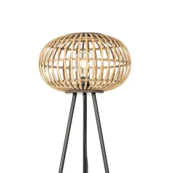 QAZQA Stehlampen|Wohnzimmerlampen*Orientalische Dreibein-Stehleuchte aus Bambus - Amira