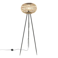 QAZQA Stehlampen|Wohnzimmerlampen*Orientalische Dreibein-Stehleuchte aus Bambus - Amira