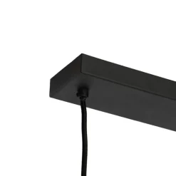 QAZQA Pendelleuchten|Wohnzimmerlampen*Orientalische Hängelampe aus schwarzem Bambus, 3-flammig – Pua