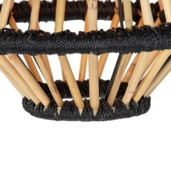 QAZQA Pendelleuchten|Wohnzimmerlampen*Orientalische Hängelampe Bambus mit Schwarz 32 cm - Evalin