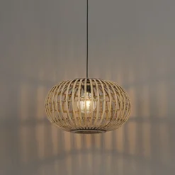 QAZQA Pendelleuchten|Wohnzimmerlampen*Orientalische Hängelampe Bambus 44 cm - Amira