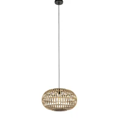 QAZQA Pendelleuchten|Wohnzimmerlampen*Orientalische Hängelampe Bambus 44 cm - Amira