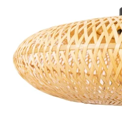 Kinder QAZQA Kinderzimmerlampen|Schlafzimmerlampen*Orientalische Hängelampe Bambus 50 cm - Ostrava